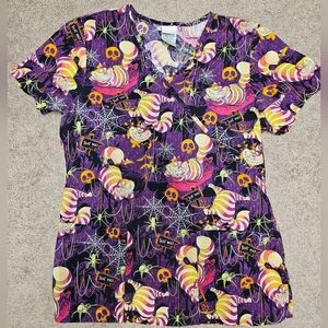 Disney Womens Halloween Scrub Top